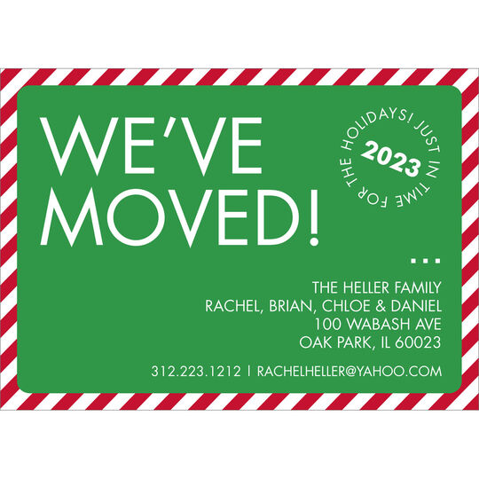 Green Holiday We've Moved Moving Announcements